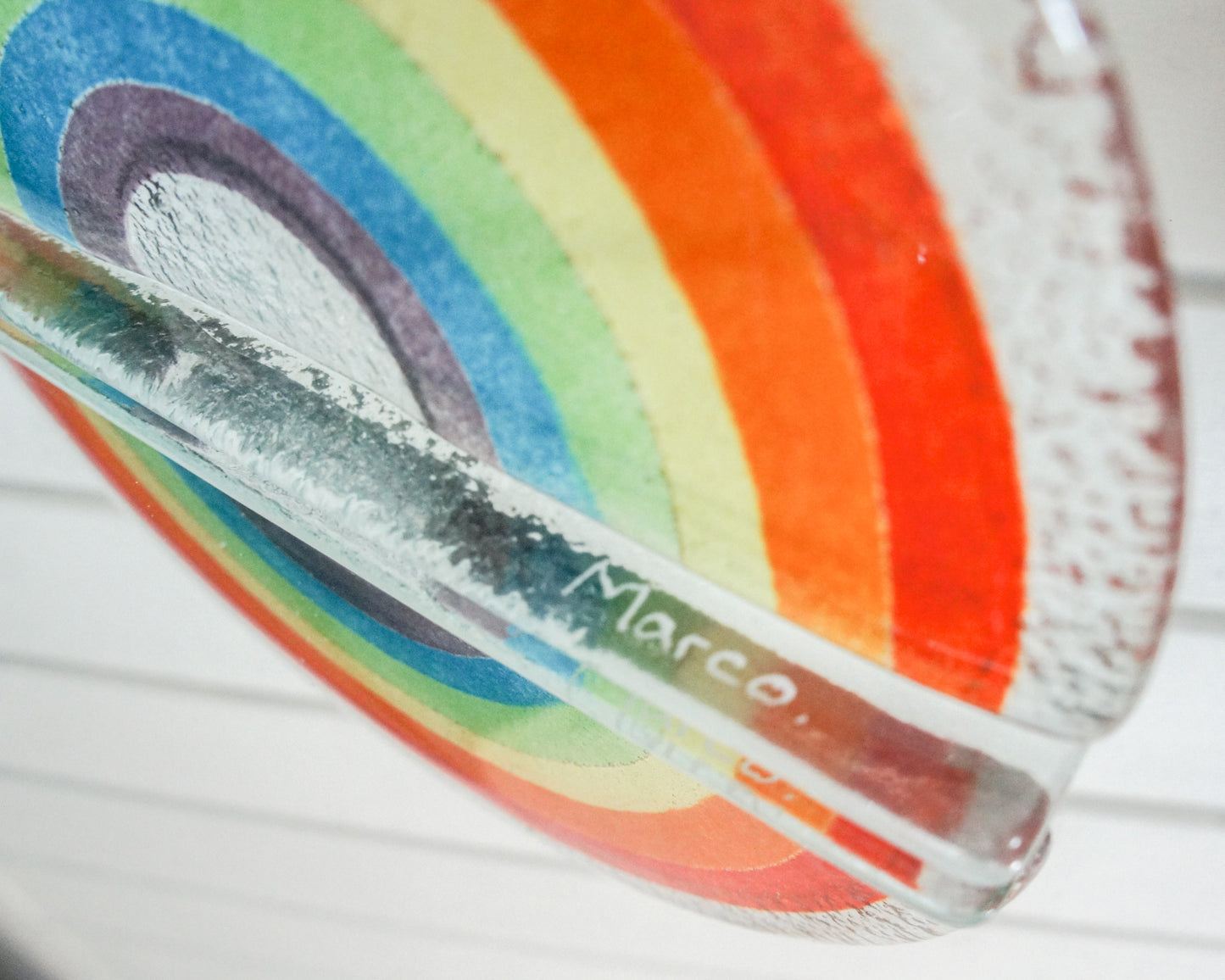 Rainbow Glass Suncatcher Personalised with engraving - Freestanding - 19x10cm (7 1/2x4")