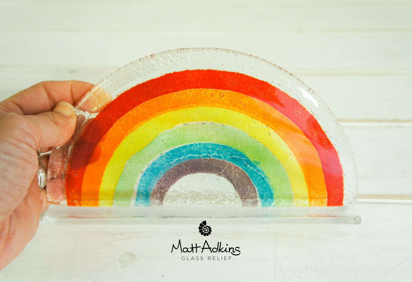 Rainbow Suncatcher - Freestanding - 19x10cm (7 1/2x4")