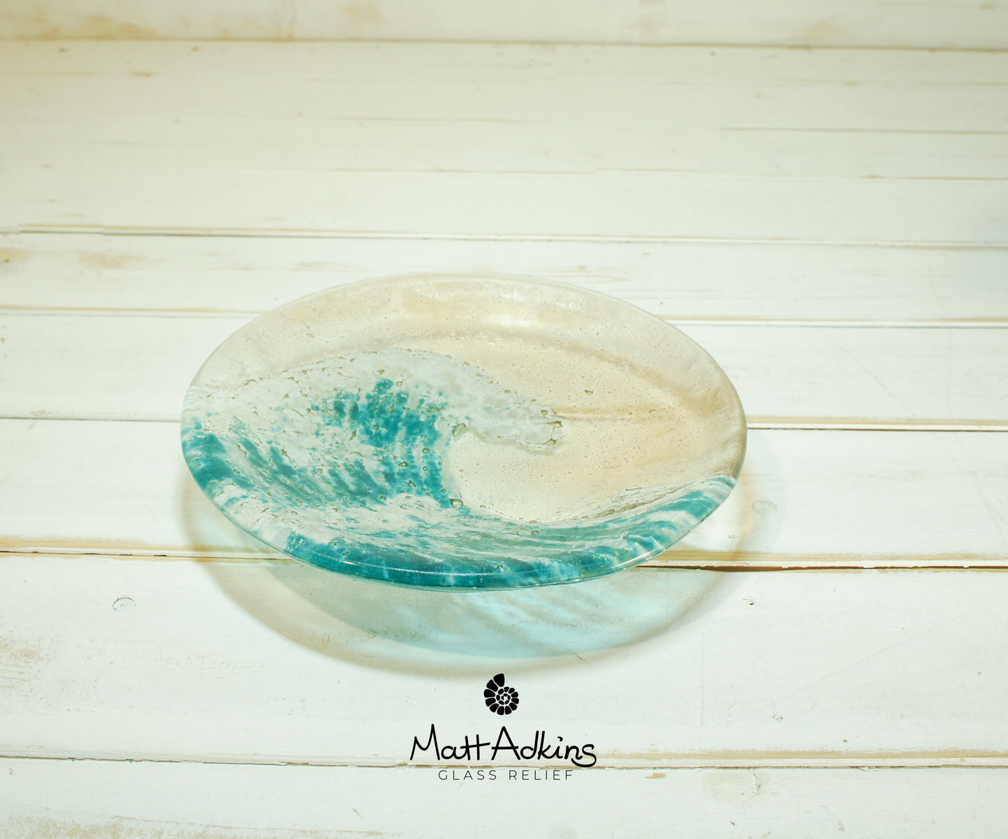 Small Wave Turquoise Bowl - 20cm(8")