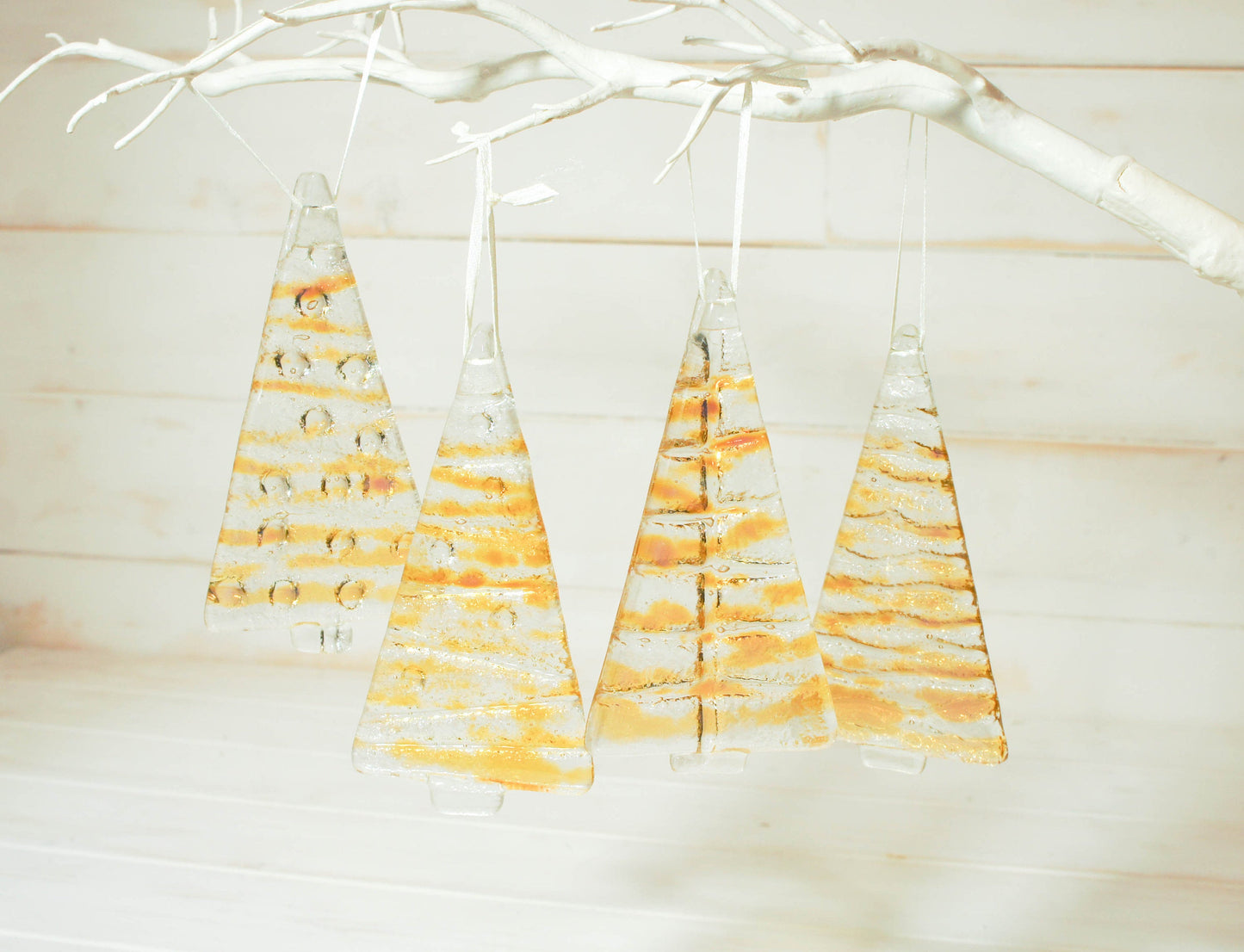 1 to 6 Medium Amber Trees - Hanging - 12cm/3 3/4"