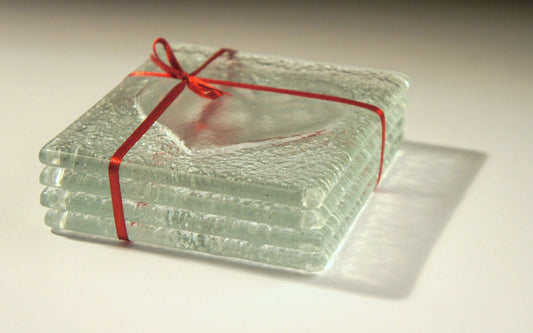 fused glass coaster