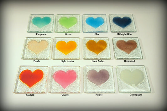 4 Heart  Coasters - Choose your colours